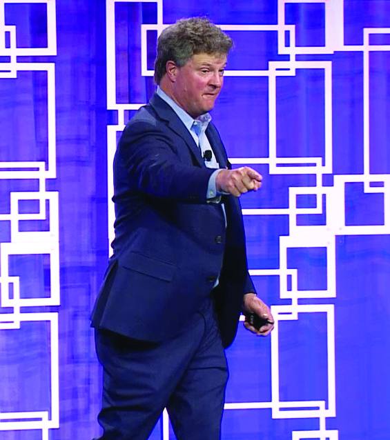 Greg Schwem speaking at corporate event